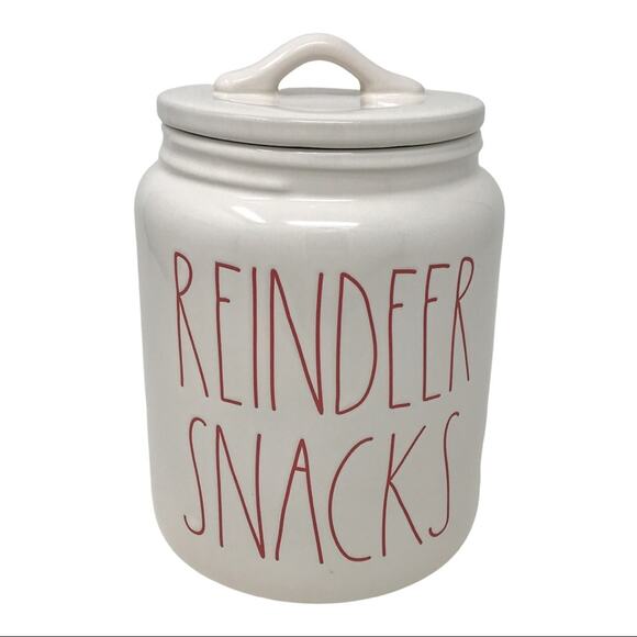 Rae Dunn NEW Ceramic Artisan Collection Holiday Canister Cookie Jar - Picture 1 of 5